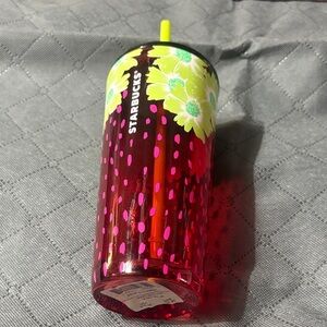 Starbucks glass strawberry tumbler